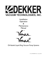 Dekker VMAX LT SERIES Installation, Operation & Maintenance Manual