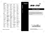 Roland RS-70 Owner's manual