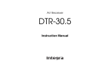 Integra DTR-30.5 Owner's manual