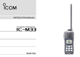 ICOM IC-M33 Owner's manual