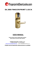 Intelligent Biometric Controls DL300 User manual