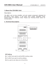 CDVI CDV-BDU User manual