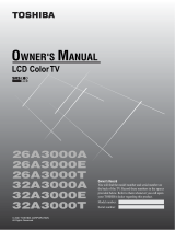 Toshiba 32A3000E User manual
