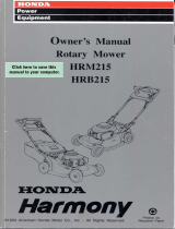 Honda Automobiles HRM215 Harmony Owner's manual