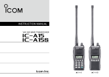 ICOM IC-A15 User manual