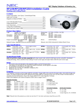 NEC np3250 User manual
