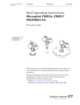 Endres+Hauser Micropilot FMR56, FMR57 PROFIBUS PA Short Instruction