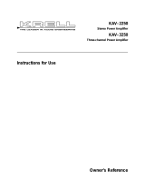Krell Industries KAV2250 User manual