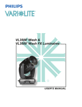 Philips Vari-lite VL3500 Wash FX Luminaries User manual