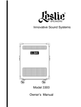 Leslie 3300WP Owner's manual
