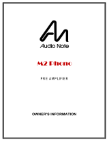 Audio Note M2 Phono User manual
