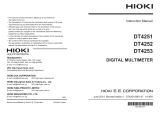 Hioki DIGITAL MULTIMETER DT4251 User manual