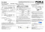FOR-A FA-9500 Quick Setup Manual