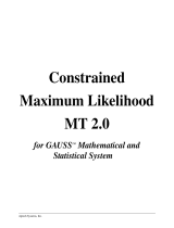 APTECH Constrained Maximum Likelihood MT v2 Owner's manual