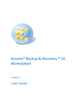 ACRONIS Backup & Recovery 10 Workstation User guide