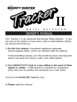 Bounty Hunter Tracker II Owner's manual