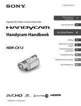 Sony HDR-CX12 User manual