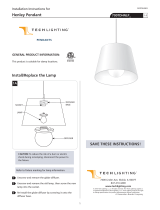 Tech Lighting Henley Pendant Operating instructions