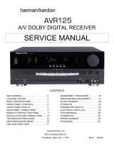 Harman Kardon AVR 125 User manual