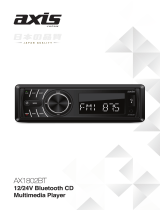 Axis AX1802BT 12/24V Bluetooth CD Multimedia Player User manual