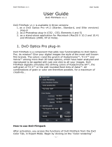 DxO FilmPack v1.1 Owner's manual