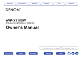 Denon AVR-X1100W Owner's manual