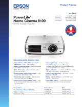 Epson PowerLite Home Cinema 6100 User manual