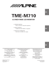 Alpine TME-M710 User manual