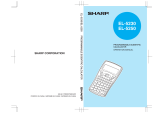 Sharp EL-5230 User manual