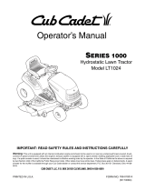 Cub Cadet LT1024 User manual