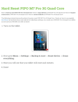PIPO  M7 Pro 3G Quad Core User manual