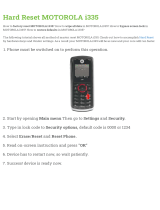 Motorola i335 User manual