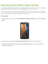 Motorola Moto G5 Plus Hard reset manual