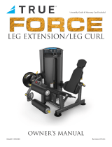 True Fitness SD1000 Leg Extension/Leg Curl User manual