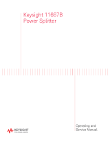 Keysight Technologies 11667B Operating and Service Manual