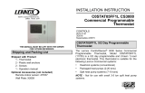 Lennox ComfortSense 3000 (CS3000) Commercial 5-2 Day Programmable Thermostats (C0STAT05FF1L) (11Y05) Installation guide