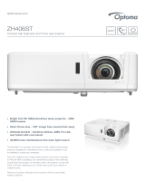 Optoma ZH406ST Owner's manual