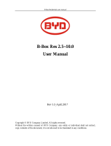 BYD B-Box Res 7.5 User manual