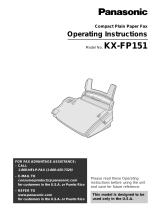 Panasonic KX-FP151 User manual