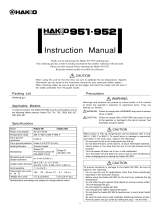 Hako 951/952 User manual
