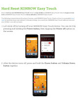 Konrow Easy Touch Hard reset manual