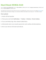 Nokia 6110 User manual