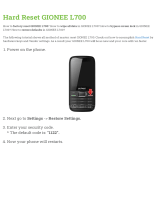 Gionee L700 User manual