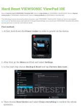 ViewSonic ViewPad 10e Hard reset manual