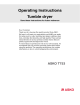Asko T753 Owner's manual