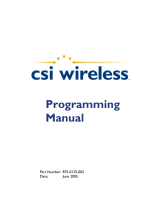 CSI Wireless POWERMAX Programming Manual