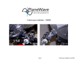 PlaneWave Instruments 200985 Installation guide