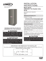 Lennox CBX25UH-T Air Handler 50Hz Installation guide