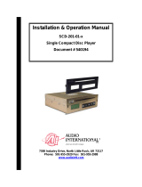 Audio international SCD-201-01-x Installation & Operation Manual