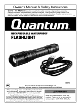 Quantum Quantum 58476 Rechargeable Waterproof Flashlight Owner's manual